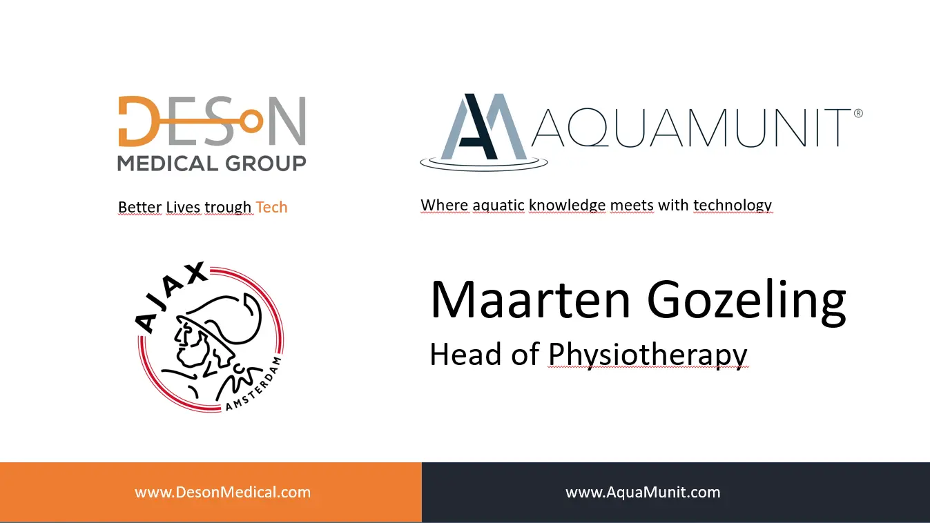 Deson Medical AquaMunit and Maarten Gozeling